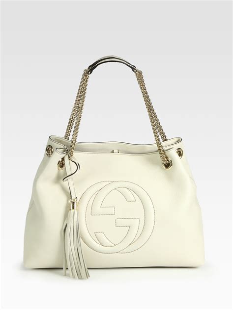 gucci soho bag white|gucci soho shoulder bag medium.